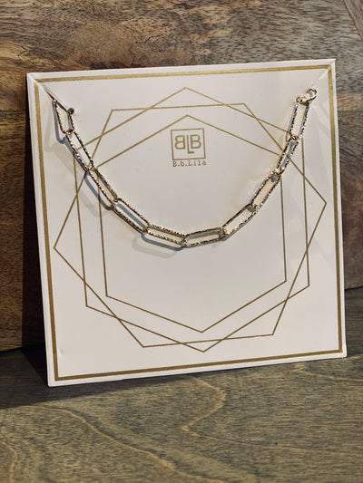 Link To Link- Hammered Necklace| B.B.LILA